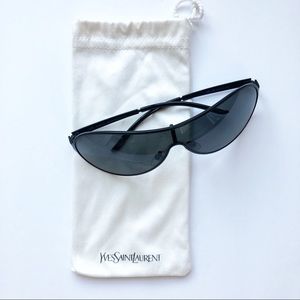 Yves Saint Laurent  Metal Frame Black Sunglasses